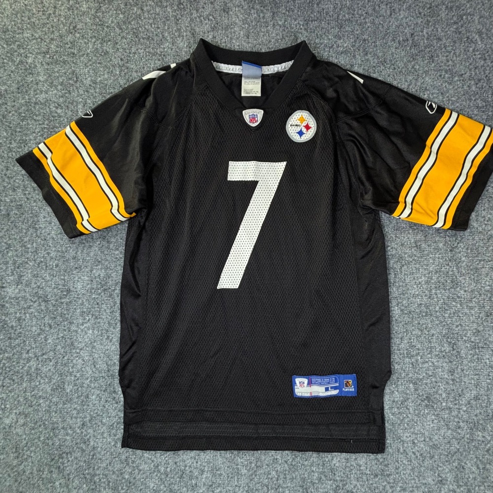 Reebok Pittsburgh Steelers Ben Roethlisberger Y2K Kids Jersey Black Large 14-16